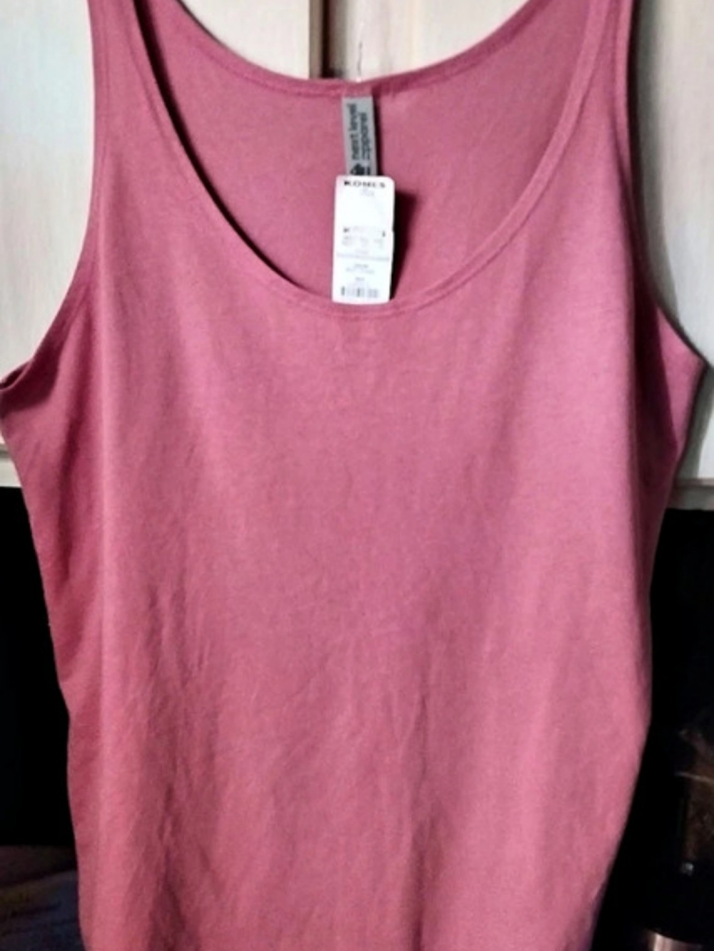 next level apparel Women's Spandex Jersey Tank Pink Tank Top Large